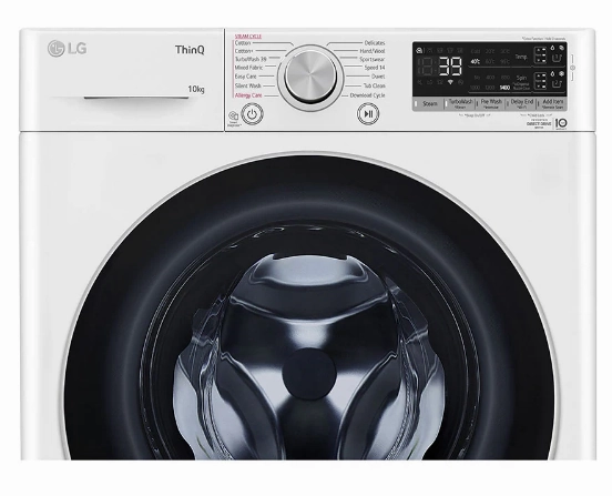 LG FV1410S3WA 10kg AI Direct Drive Front Load Washing Machine, White