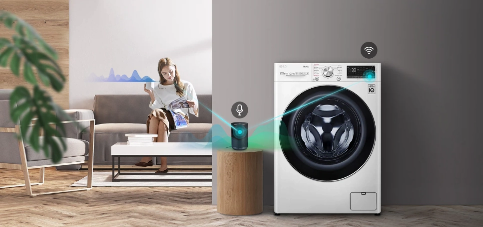 LG FV1410S3WA 10kg AI Direct Drive Front Load Washing Machine, White