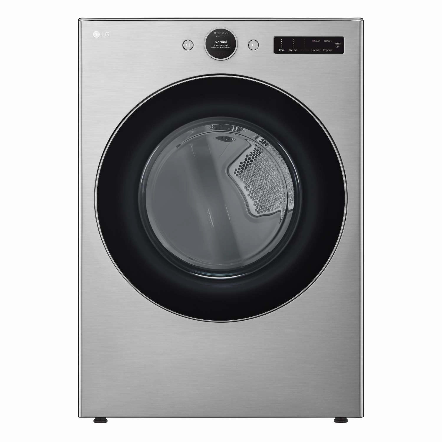 LG Graphite Steel 7.4 cu. ft. Ultra Large Capacity Smart Front Load Gas Dryer with Built-In Intelligence & TurboSteam - DLGX5501V