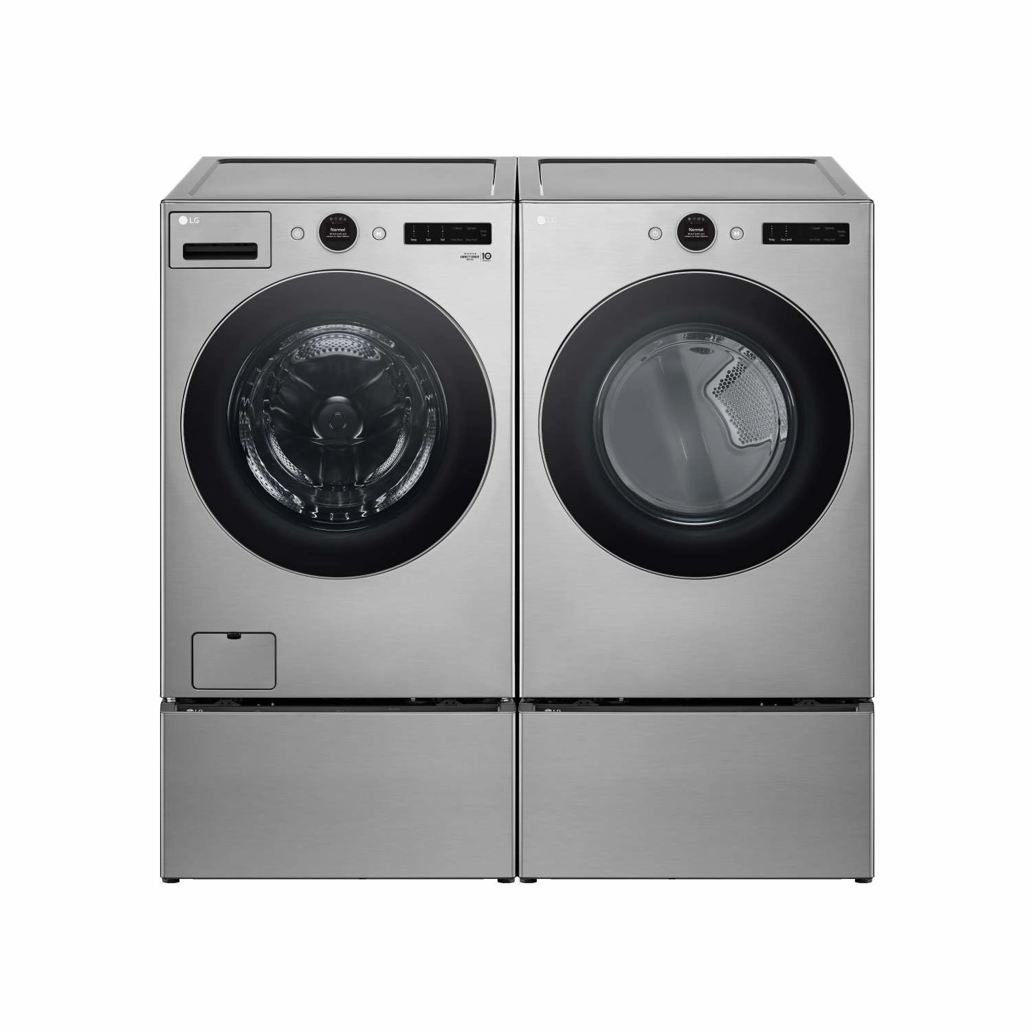 LG Graphite Steel 7.4 cu. ft. Ultra Large Capacity Smart Front Load Gas Dryer with Built-In Intelligence & TurboSteam - DLGX5501V
