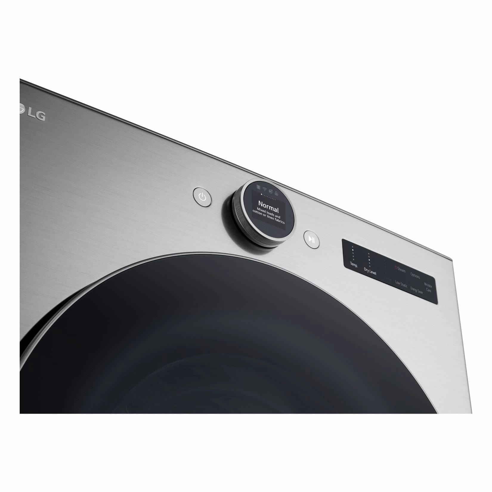 LG Graphite Steel Front Load Washer with AI DD (5.2 cu. Ft) & Ultra Large Capacity Smart Front Load Dryer with Built-In Intelligence & TurboSteam (7.4 cu. ft) - WM5500HVA/DLEX5500V
