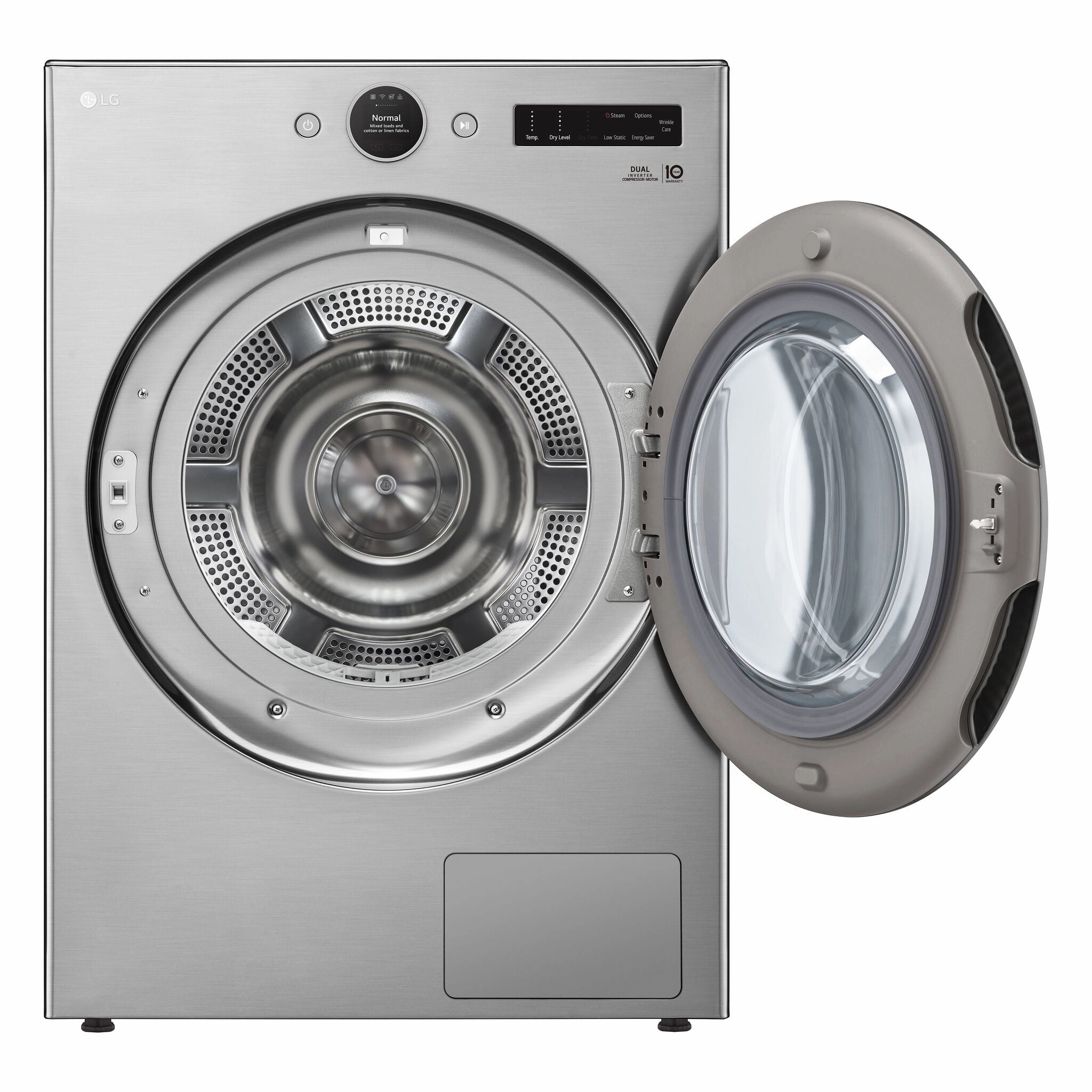LG Graphite Steel Smart Front Load Dryer with Dual Inverter HeatPump Technology (7.8 Cu.ft) - DLHC5502V
