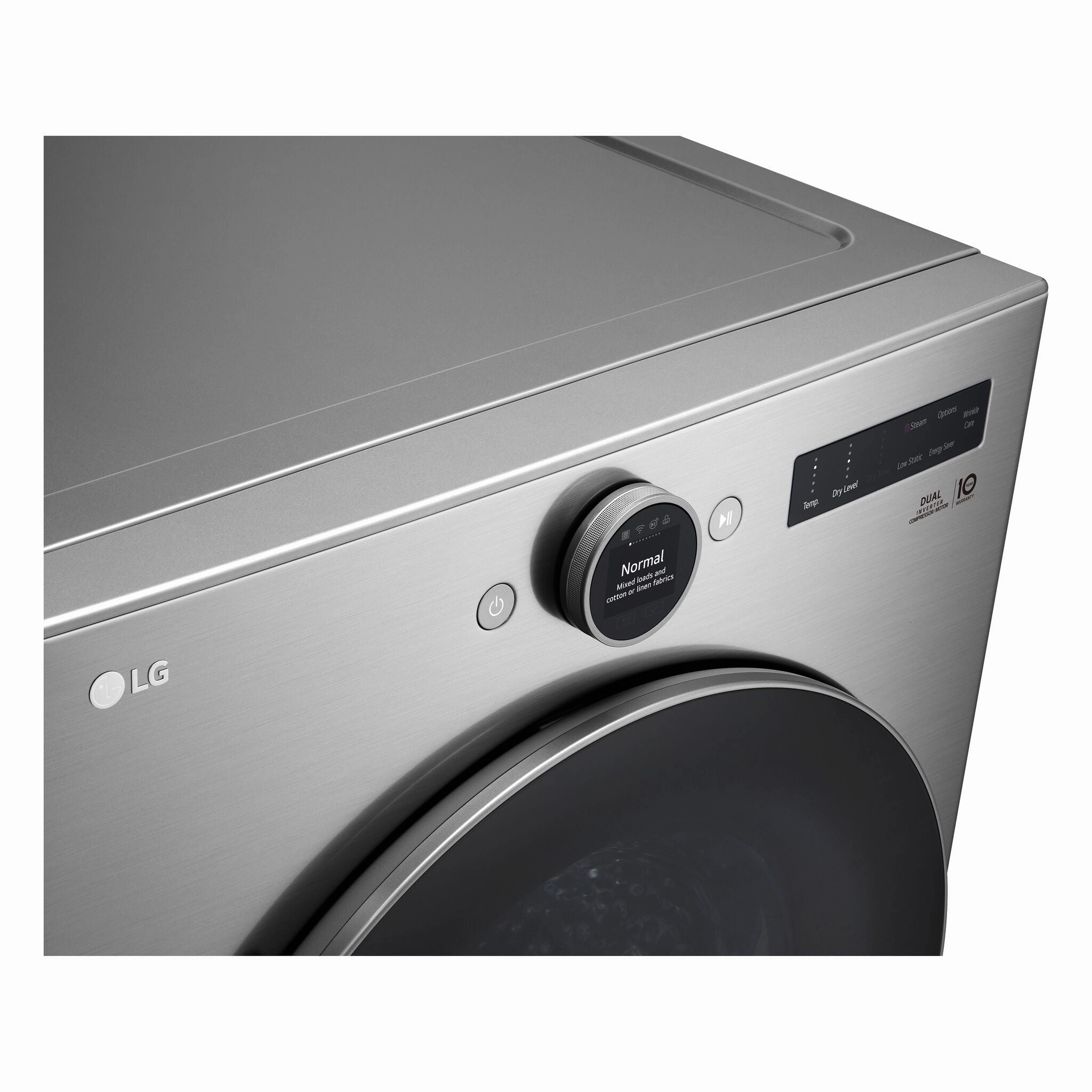 LG Graphite Steel Smart Front Load Dryer with Dual Inverter HeatPump Technology (7.8 Cu.ft) - DLHC5502V