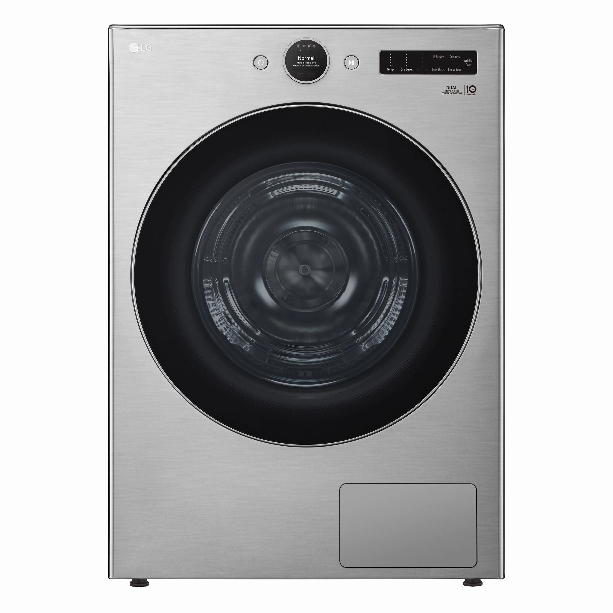 LG Graphite Steel Smart Front Load Dryer with Dual Inverter HeatPump Technology (7.8 Cu.ft) - DLHC5502V