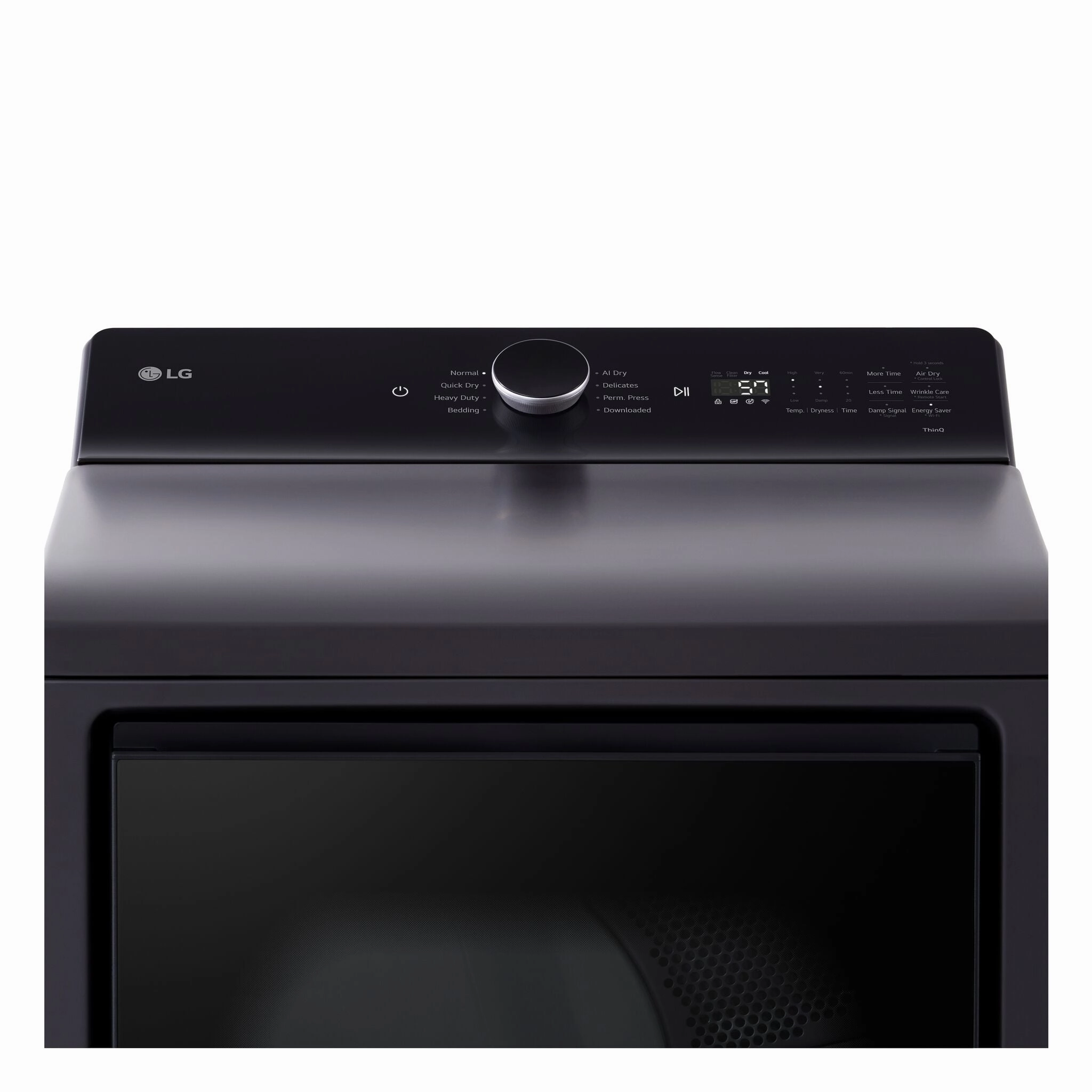 LG Matte Black Electric Dryer with EasyLoad Door (7.3 cu.ft) - DLE8400BE