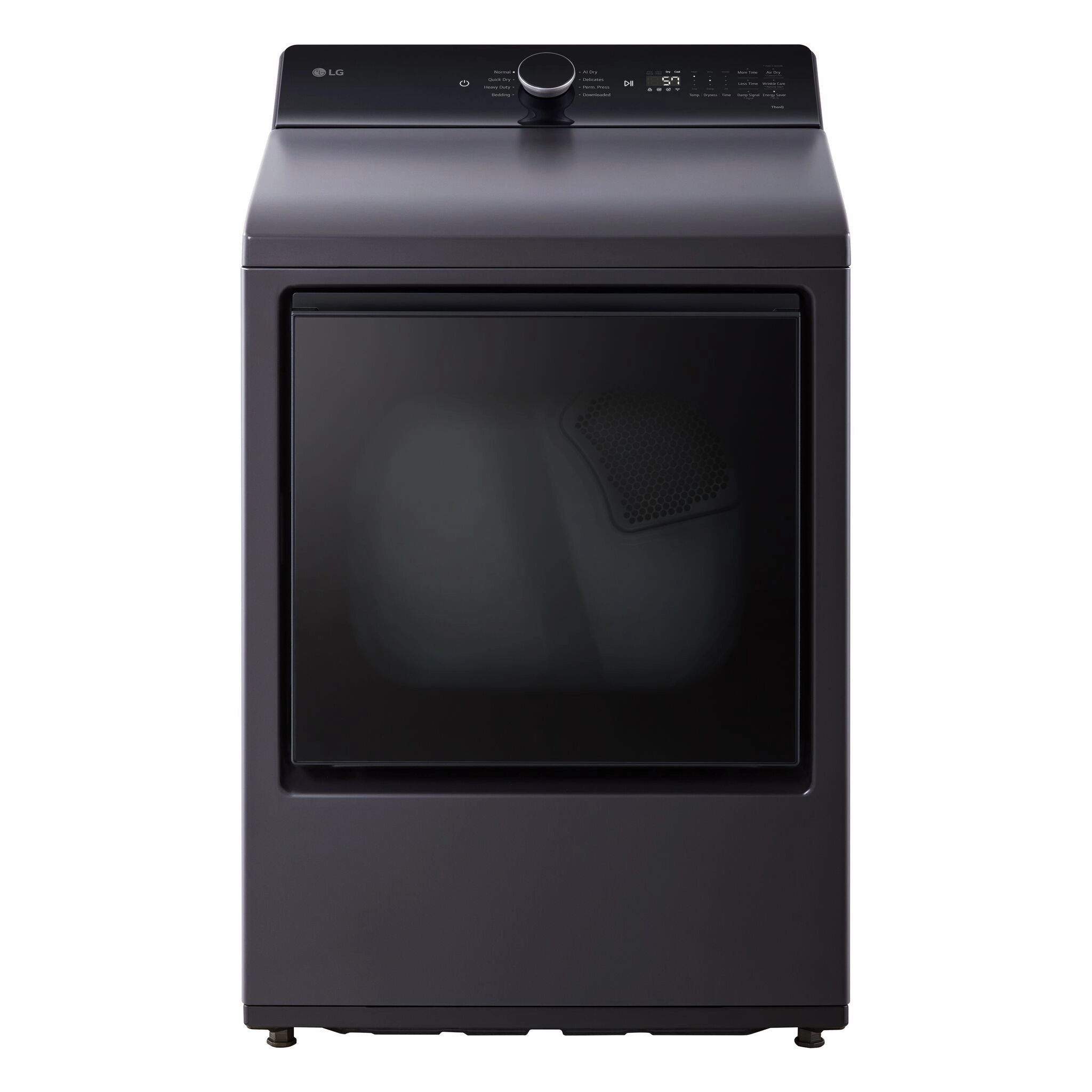 LG Matte Black Electric Dryer with EasyLoad Door (7.3 cu.ft) - DLE8400BE
