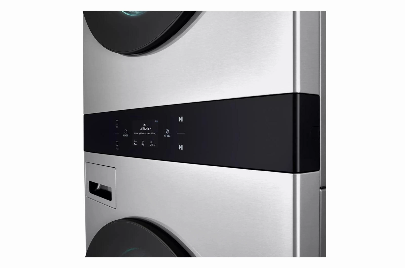 LG STUDIO WashTower(TM) Smart Front Load 5.0 cu. ft. Washer and 7.4 cu. ft. Electric Dryer with Center Control(R) - (SWWE50N3)