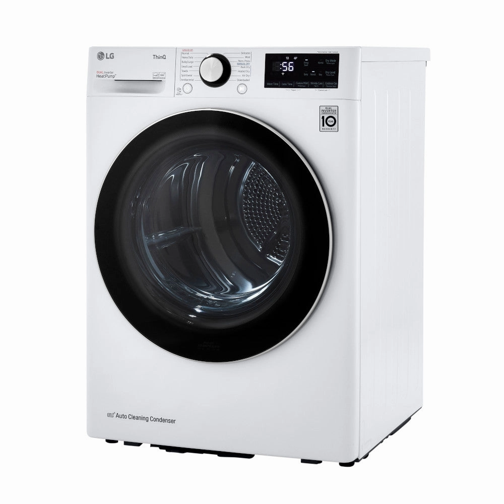 LG White Compact Front Load Dryer with Dual Inverter HeatPump Technology (4.2 Cu.Ft.) - DLHC1455W