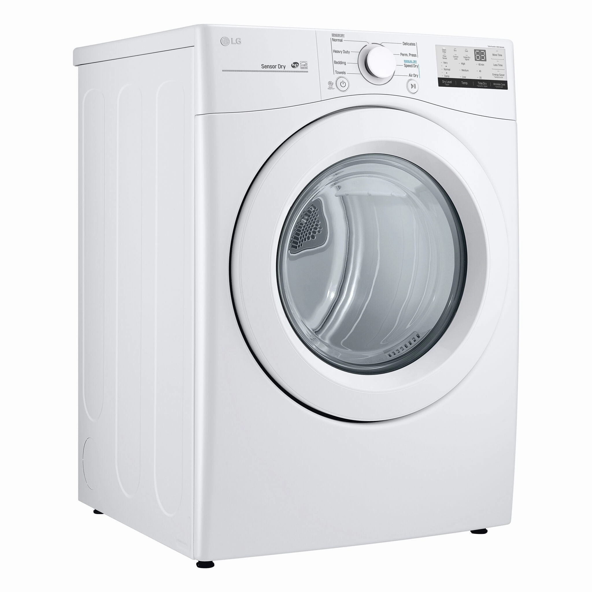 LG White Front Load Dryer with Ultra Large Capacity (7.4 Cu.Ft) - DLE3400W
