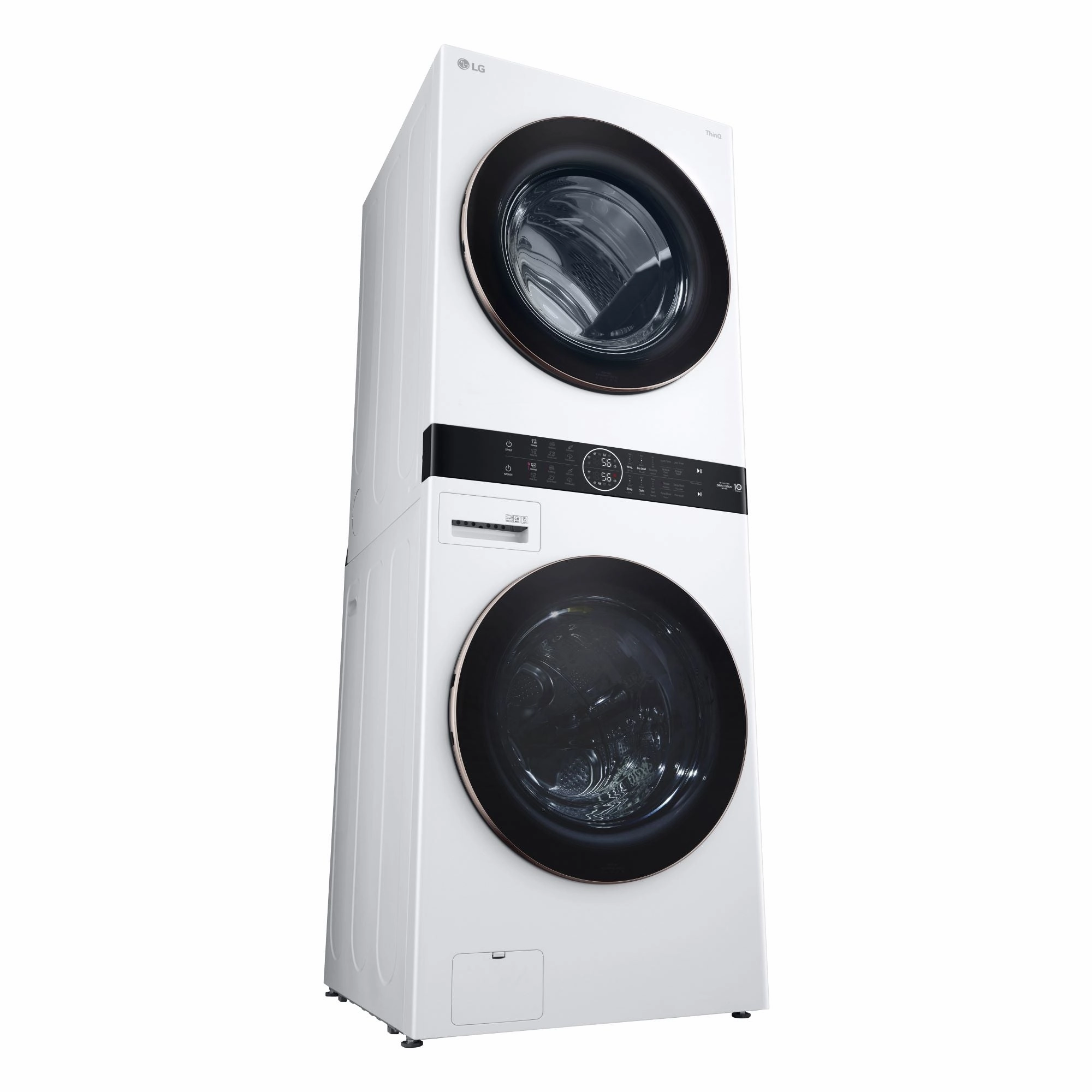 LG White Front Load LG WashTower with Centre Control 5.2 Cu.Ft. Steam Washer and 7.4 Cu. Ft. Electric Dryer - WKE100HWA