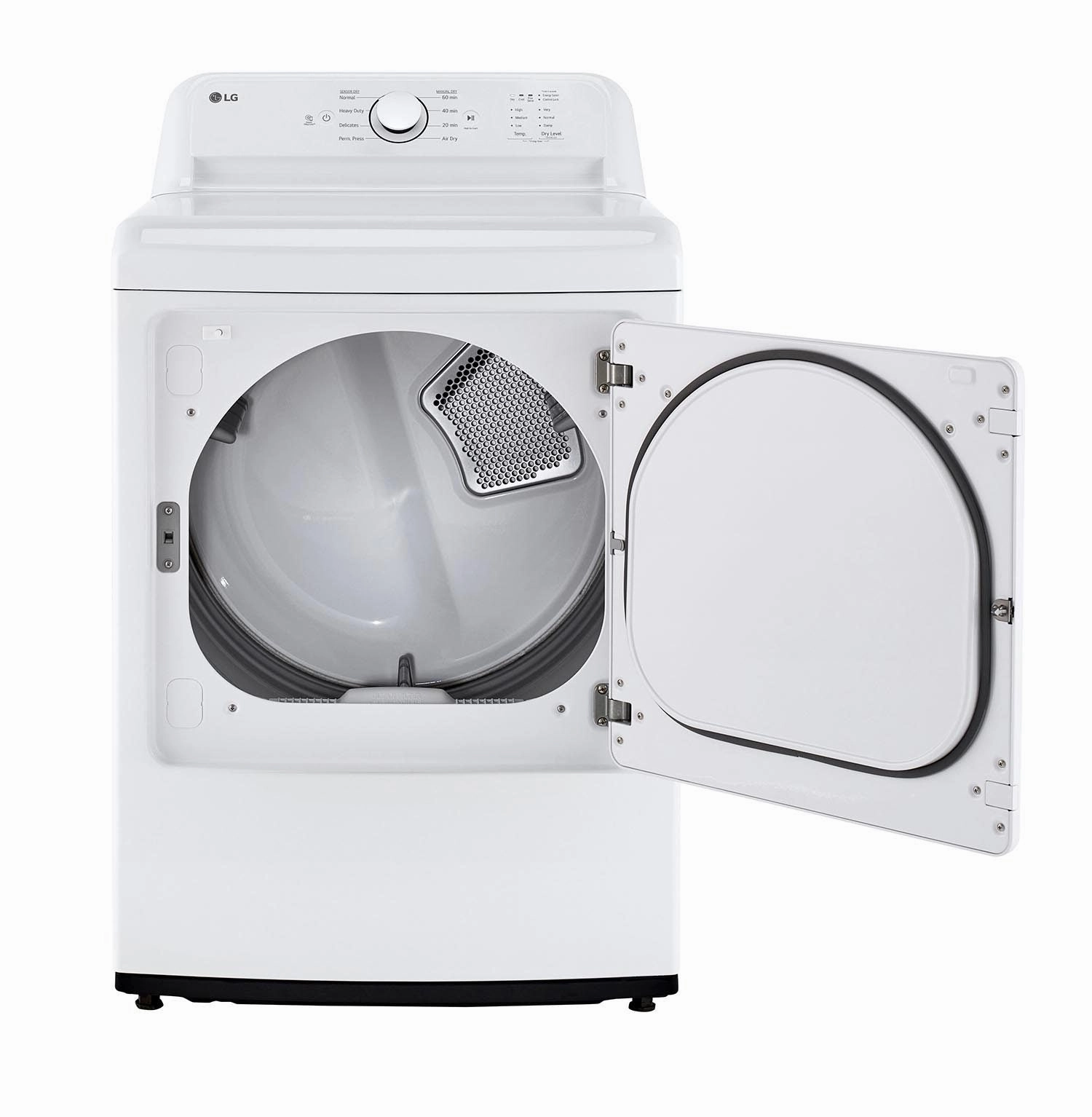 LG White Rear Control Energy Star Dryer with Sensor Dry (7.3 Cu. Ft) - DLE6100W