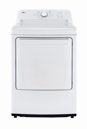 LG White Rear Control Energy Star Dryer with Sensor Dry (7.3 Cu. Ft) - DLE6100W