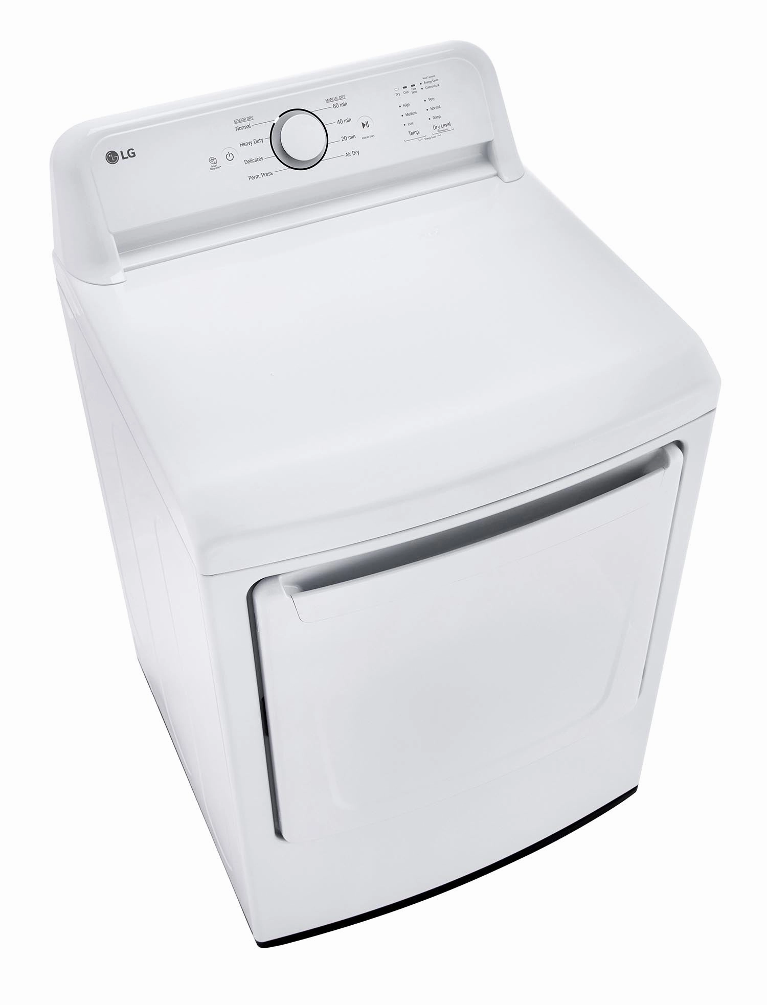 LG White Rear Control Energy Star Dryer with Sensor Dry (7.3 Cu. Ft) - DLE6100W