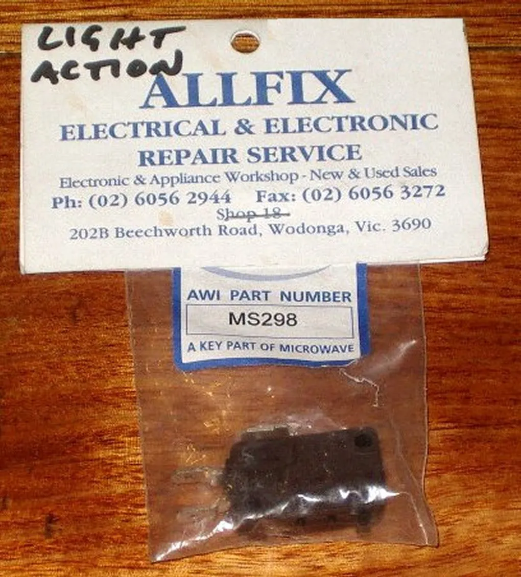 Light Action SPDT Honeywell Microswitch with 4.8mm Terminals - Part # MS298