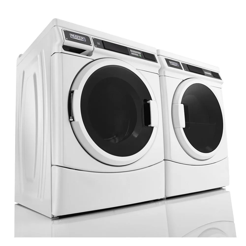 Maytag MHN33PRCWW Commercial Front-Load Washer, Card Reader Ready Or Non-Vend
