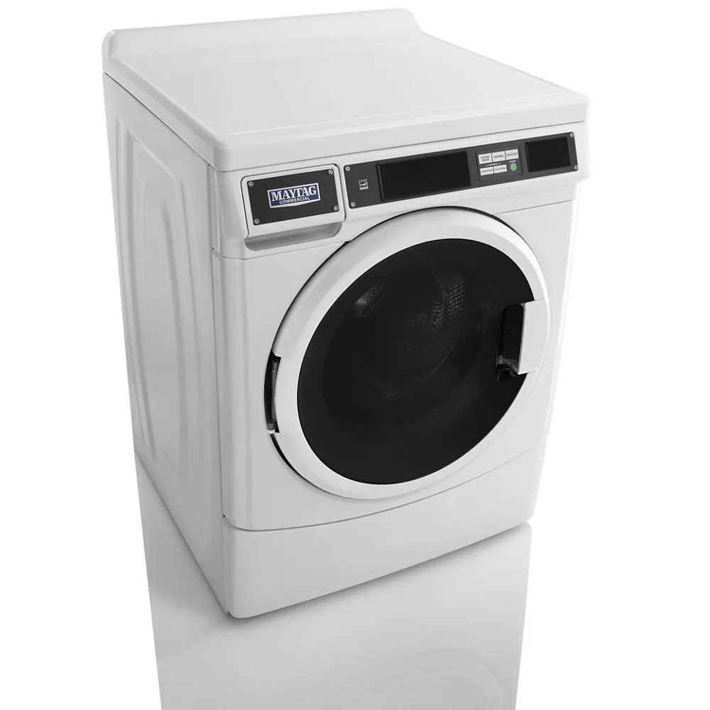 Maytag MHN33PRCWW Commercial Front-Load Washer, Card Reader Ready Or Non-Vend