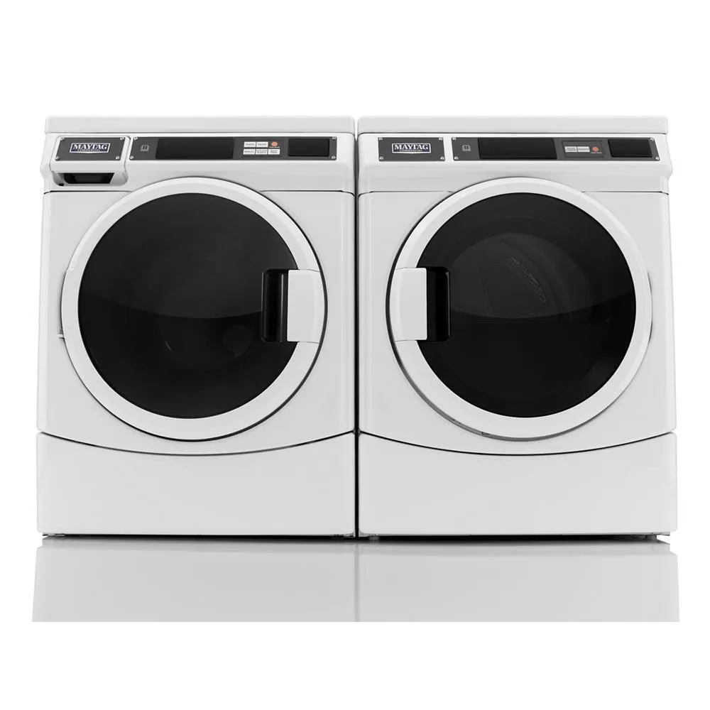 Maytag MHN33PRCWW Commercial Front-Load Washer, Card Reader Ready Or Non-Vend