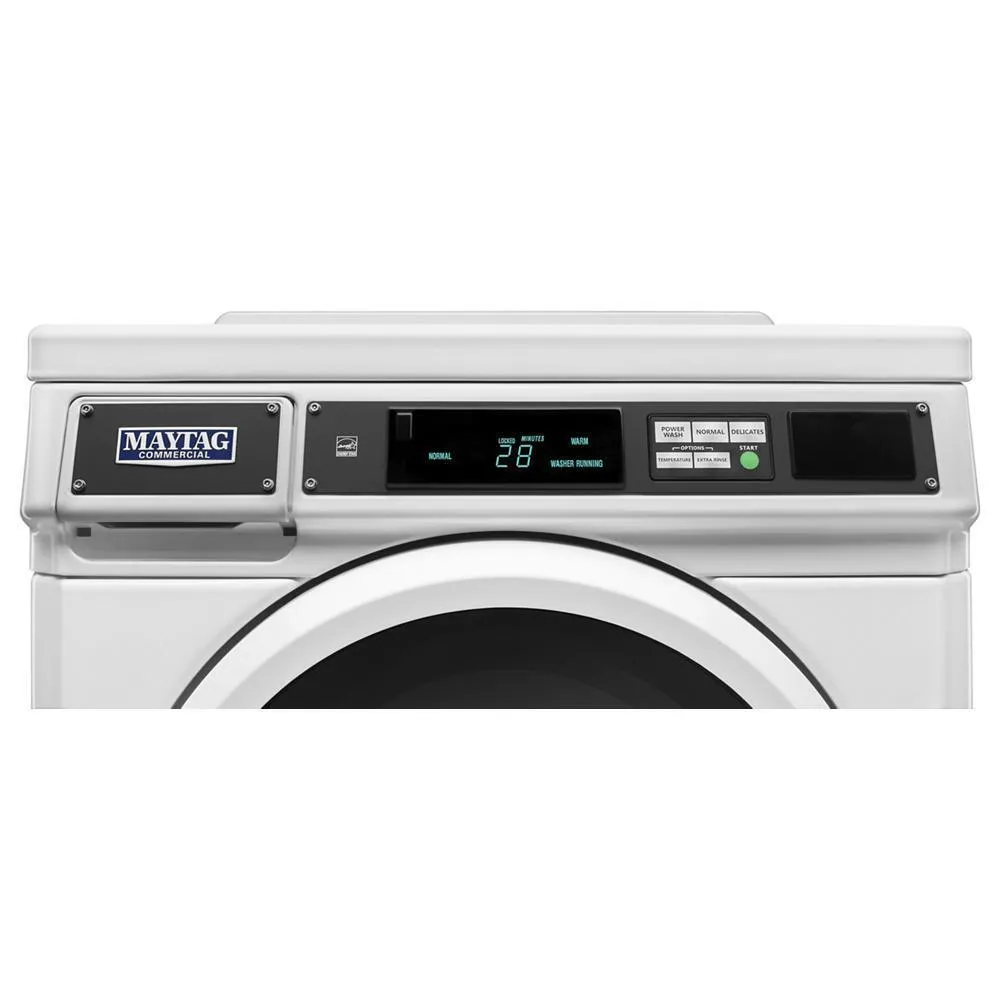 Maytag MHN33PRCWW Commercial Front-Load Washer, Card Reader Ready Or Non-Vend