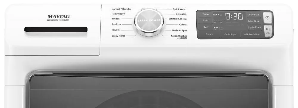 Maytag MHW6630HW Front Load Washer With Extra Power And 16-Hr Fresh Hold Option - 4.8 Cu. Ft.