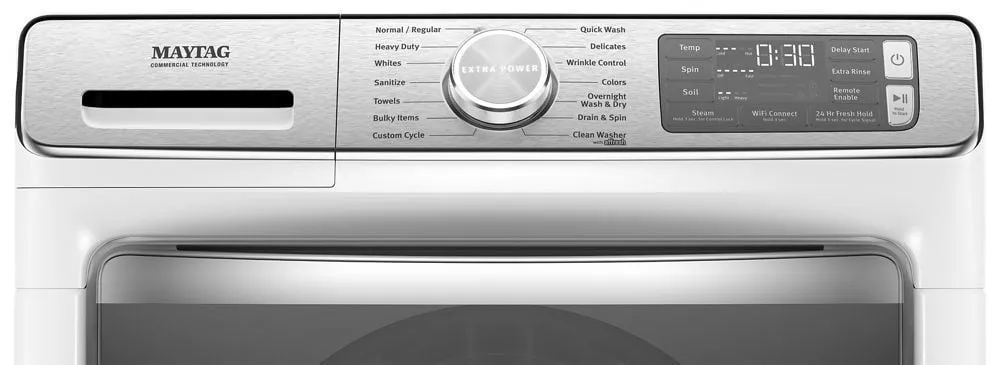 Maytag MHW8630HW Smart Front Load Washer With Extra Power And 24-Hr Fresh Hold Option - 5.0 Cu. Ft.