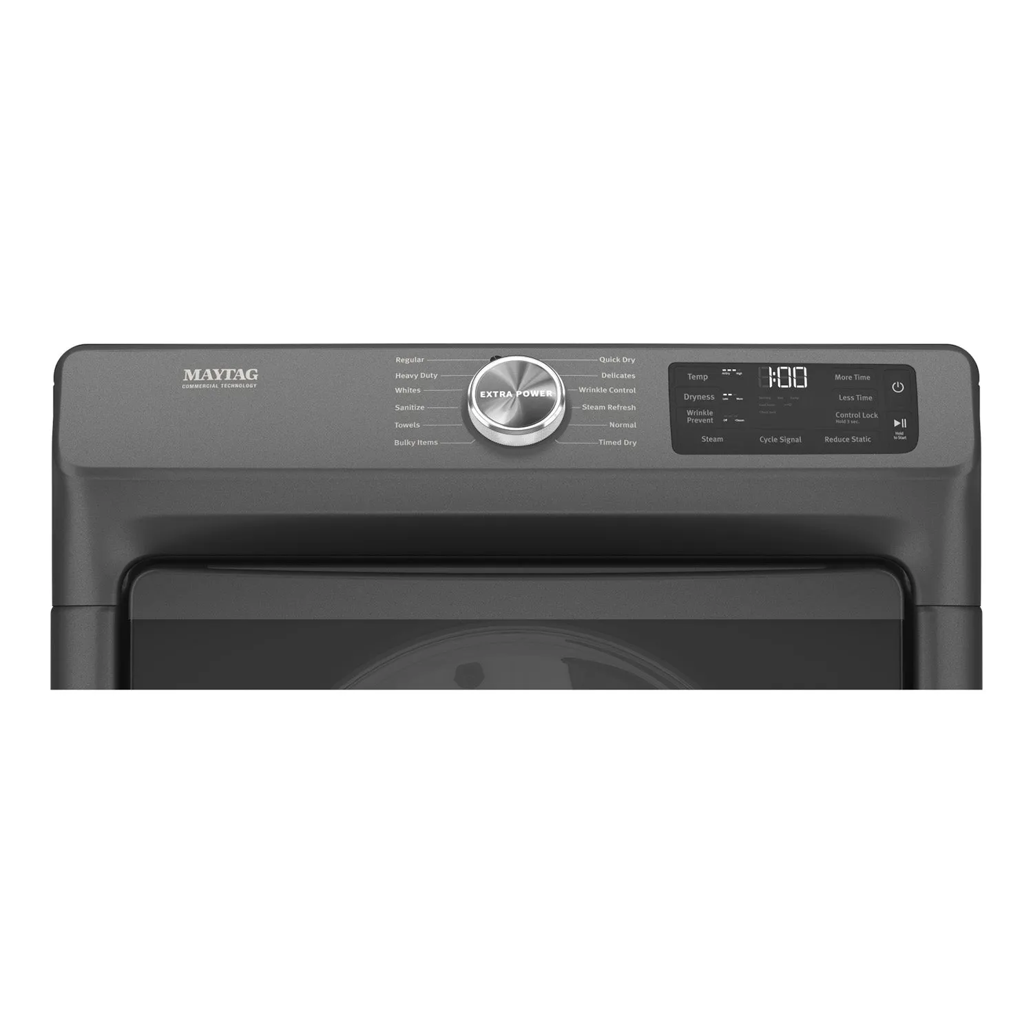 Maytag Volcano Black Front-Load Washer (5.2 cu. ft.) & Electric Dryer (7.3 cu. ft.) - MHW5630MBK/YMED6630MBK