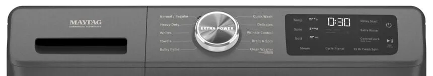 Maytag Volcano Black Front Load Washer with Extra Power and 12-Hr Fresh Spin (5.2 cu. ft.) - MHW5630MBK