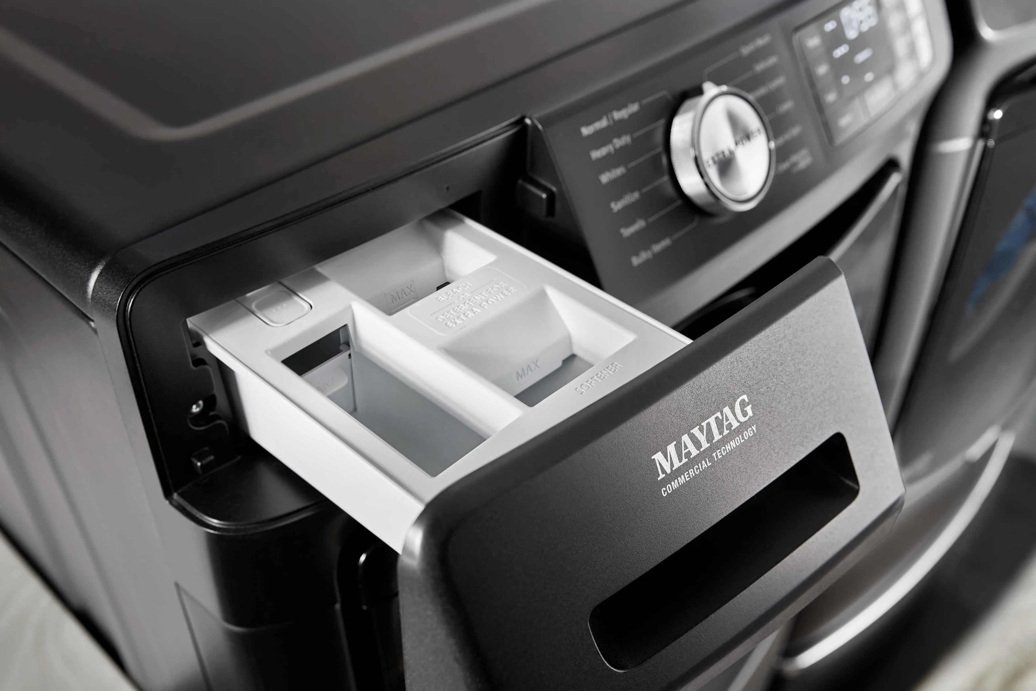 Maytag Volcano Black Front Load Washer with Extra Power and 16-Hr Fresh Hold (5.5 cu. ft.) - MHW6630MBK