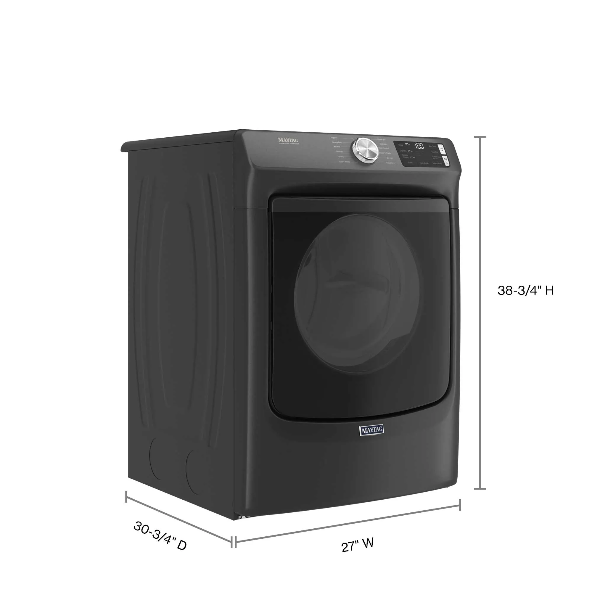 Maytag Volcano Black Gas Dryer with Extra Power and Quick Cycle (7.3 cu. ft.) - MGD6630MBK