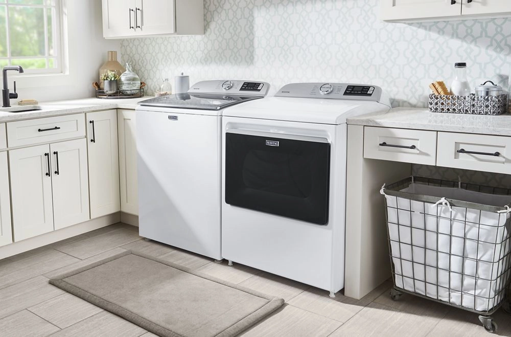 Maytag MED6230HW Smart Capable Top Load Electric Dryer With Extra Power Button - 7.4 Cu. Ft.
