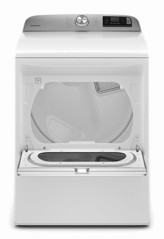 Maytag MED6230RHW Smart Capable Top Load Electric Dryer With Extra Power Button - 7.4 Cu. Ft.