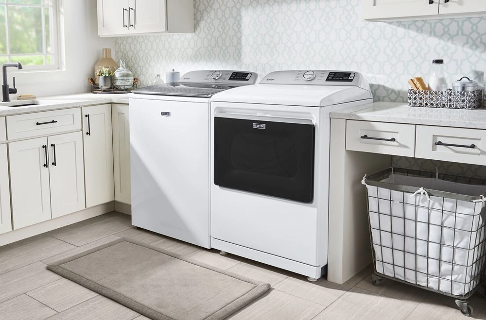 Maytag MED7230HW Smart Capable Top Load Electric Dryer With Extra Power Button - 7.4 Cu. Ft.