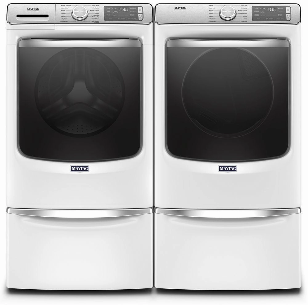 Maytag MED8630HW Smart Front Load Electric Dryer With Extra Power And Advanced Moisture Sensing With Industry-Exclusive Extra Moisture Sensor - 7.3 Cu. Ft.