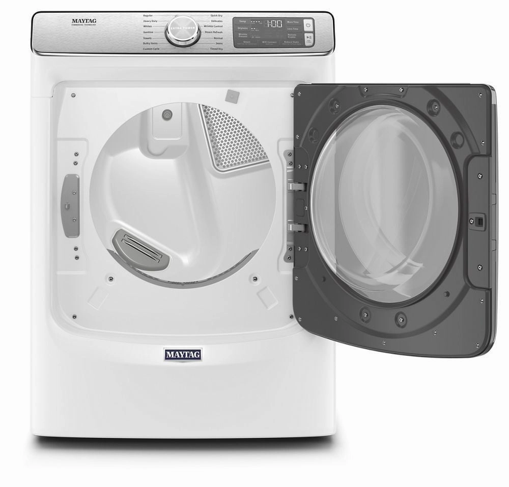 Maytag MED8630HW Smart Front Load Electric Dryer With Extra Power And Advanced Moisture Sensing With Industry-Exclusive Extra Moisture Sensor - 7.3 Cu. Ft.
