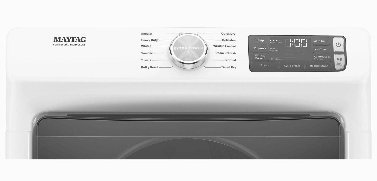 Maytag MGD6630HW Front Load Gas Dryer With Extra Power And Quick Dry Cycle - 7.3 Cu. Ft. White
