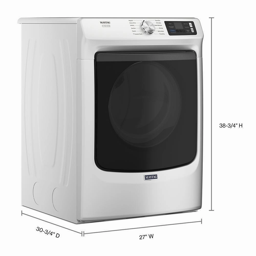 Maytag MGD7020RW Smart Pet Pro Front Load Gas Dryer - 7.4 Cu. Ft.
