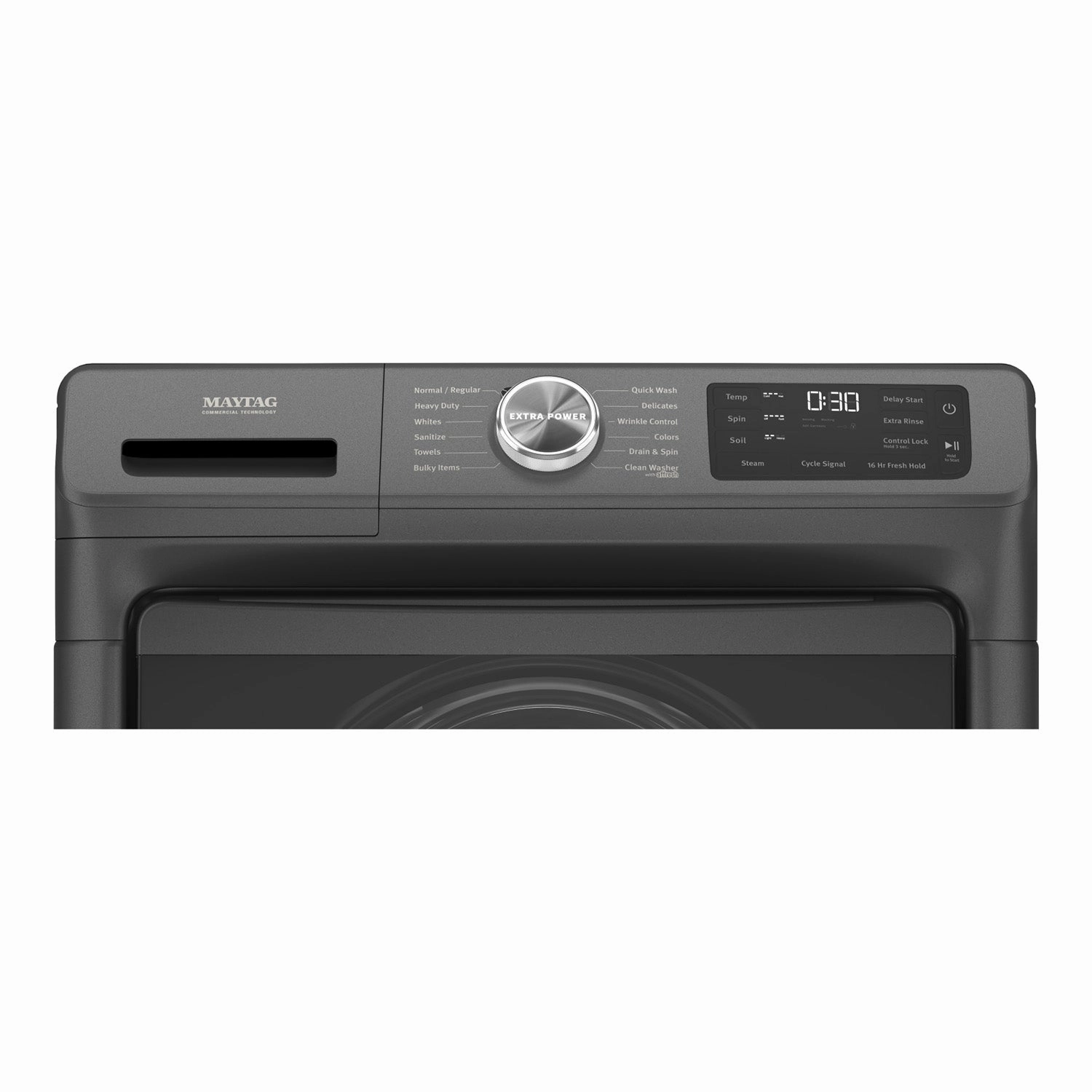 Maytag Volcano Black Front-Load Washer (5.5 cu. ft.) & Electric Dryer (7.3 cu. ft.) - MHW6630MBK/YMED5630MBK