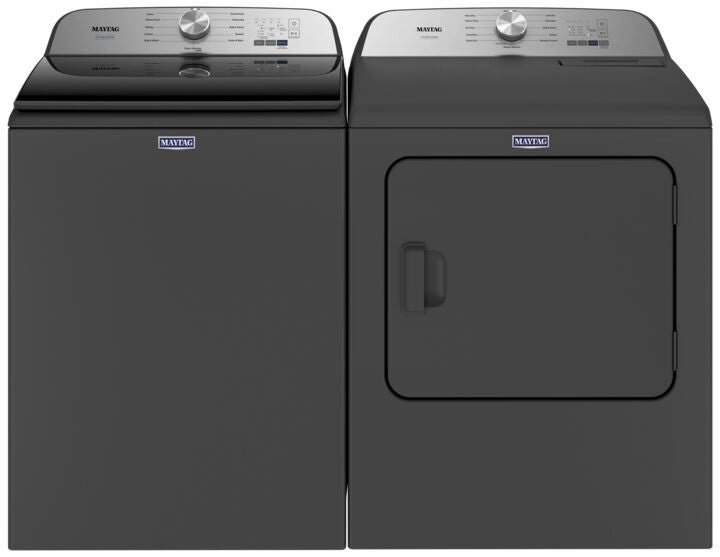 Maytag Volcano Black Top-Load Washer (5.4 cu. ft.) & Electric Dryer (7.0 cu. ft.) - MVW6500MBK/YMED6500MBK