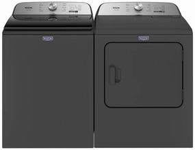 Maytag Volcano Black Top-Load Washer (5.4 cu. ft.) & Electric Dryer (7.0 cu. ft.) - MVW6500MBK/YMED6500MBK