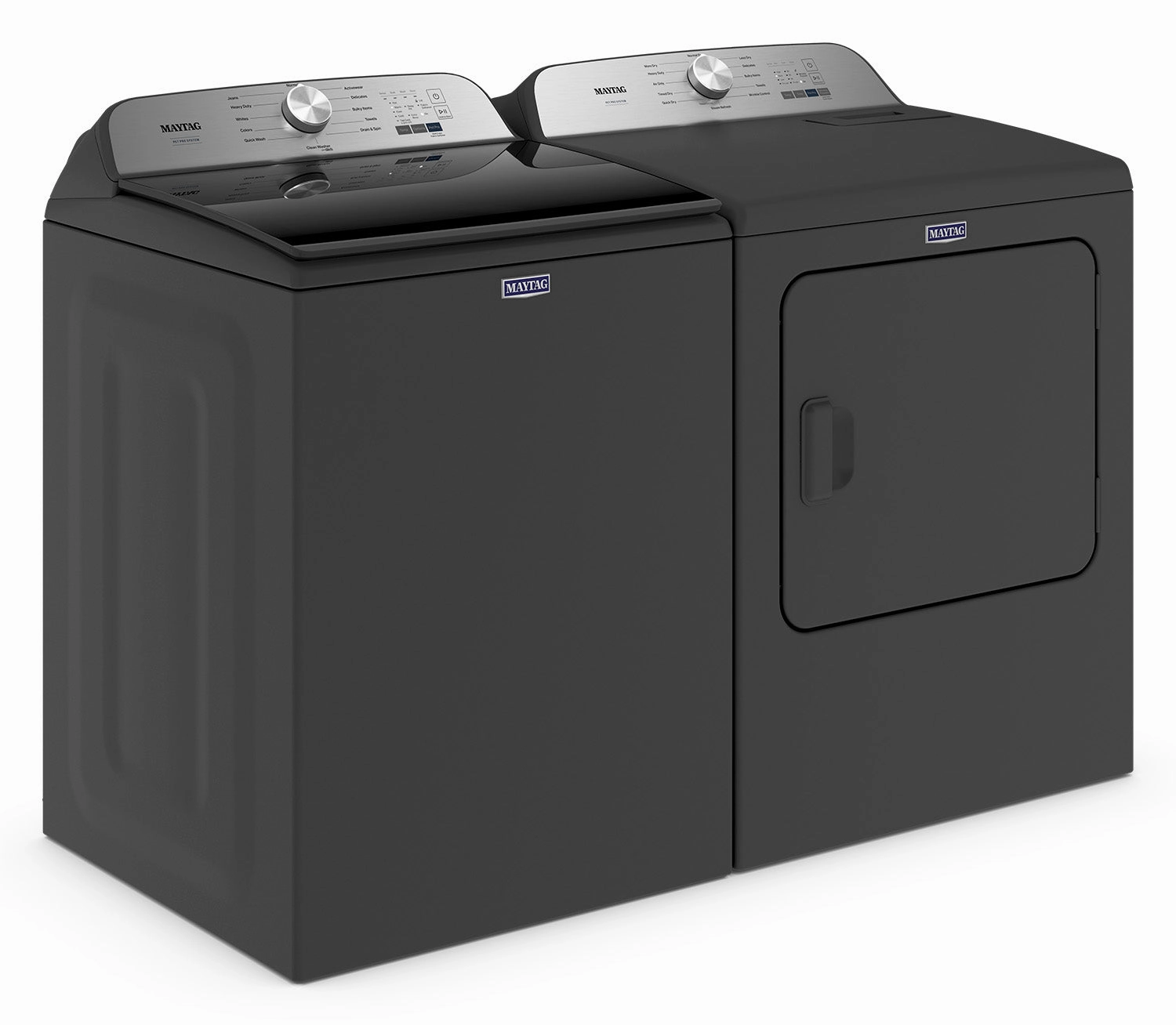 Maytag Volcano Black Top-Load Washer (5.4 cu. ft.) & Gas Dryer (7.0 cu. ft.) - MVW6500MBK/MGD6500MBK