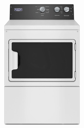 Maytag White Electric Commercial-Grade Residential Dryer (7.40 Cu Ft) - YMEDP586GW