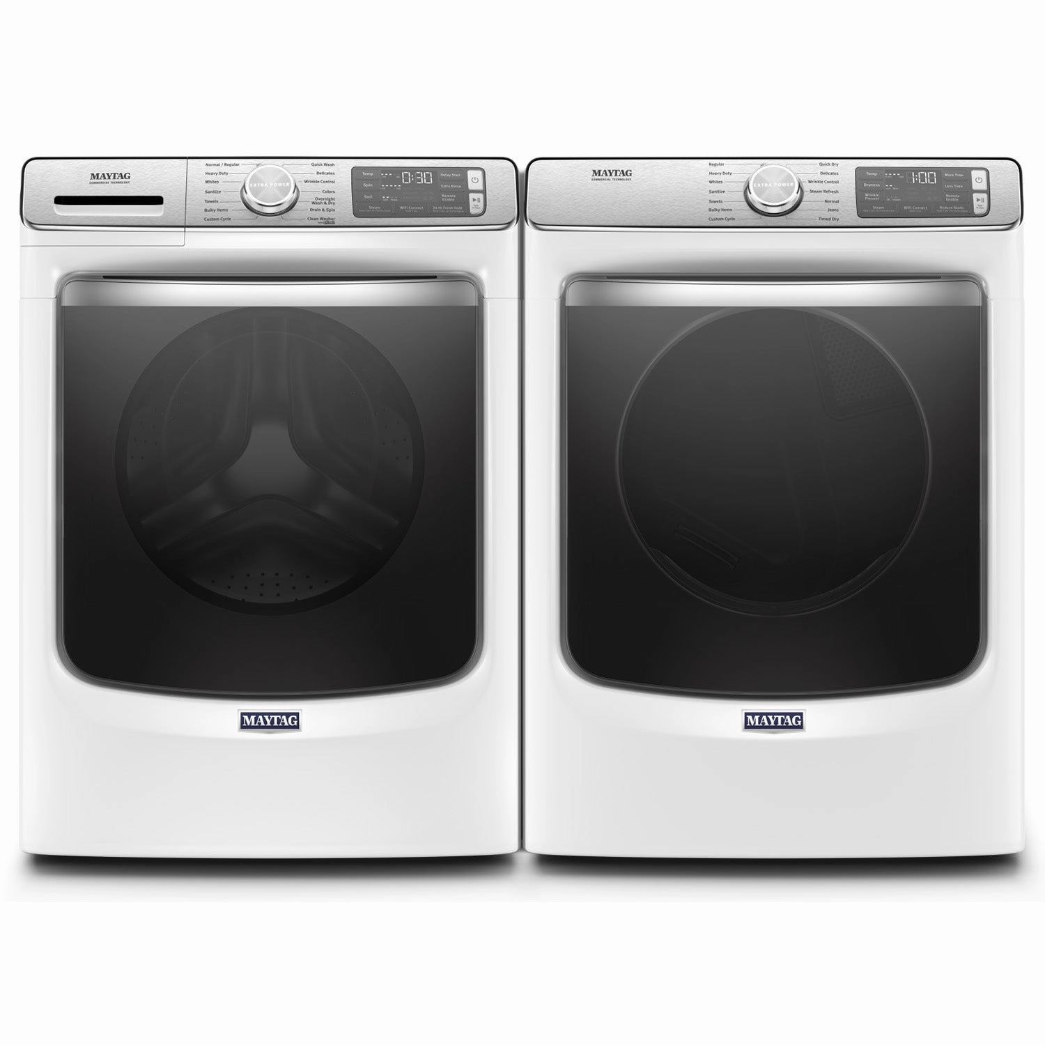 Maytag White Front-Load Washer (5.8 cu. ft.) & Gas Dryer (7.3 cu. ft.) - MHW8630HW/MGD8630HW