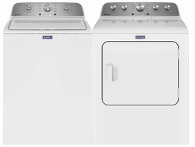 Maytag White Top-Load Washer (5.2 cu. ft.) & Electric Dryer with Extra Power (7.0 cu. ft.) - MVW4505MW/YMED5030MW