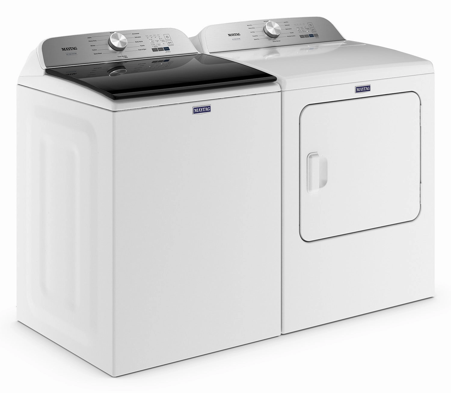 Maytag White Top-Load Washer (5.4 cu. ft.) & Gas Dryer (7.0 cu. ft.) - MVW6500MW/MGD6500MW