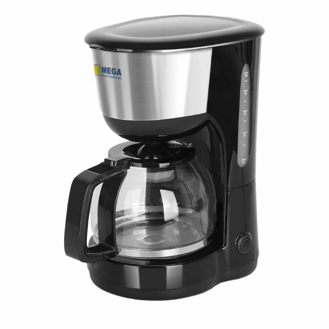 Mega Coffee Maker, 1.25Lit, 1000Watts, Black