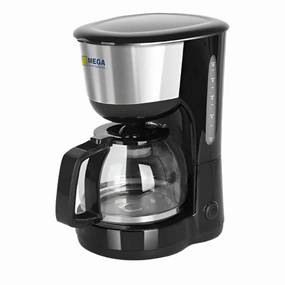 Mega Coffee Maker, 1.25Lit, 1000Watts, Black