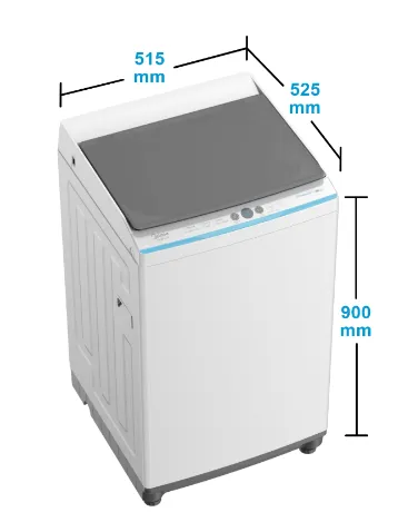 Midea MA100W75W White Top Load Washer, 7.5kg, Water Efficiency 3 Ticks