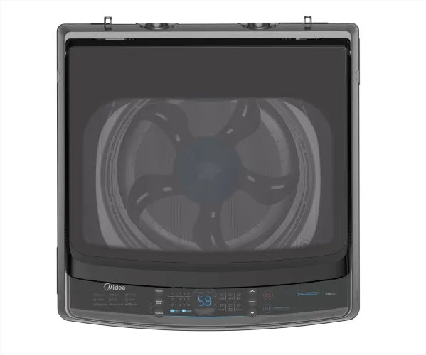 Midea MA200W75 Grey Top Load Washing Machine, 7.5kg, Water Efficiency 3 Ticks