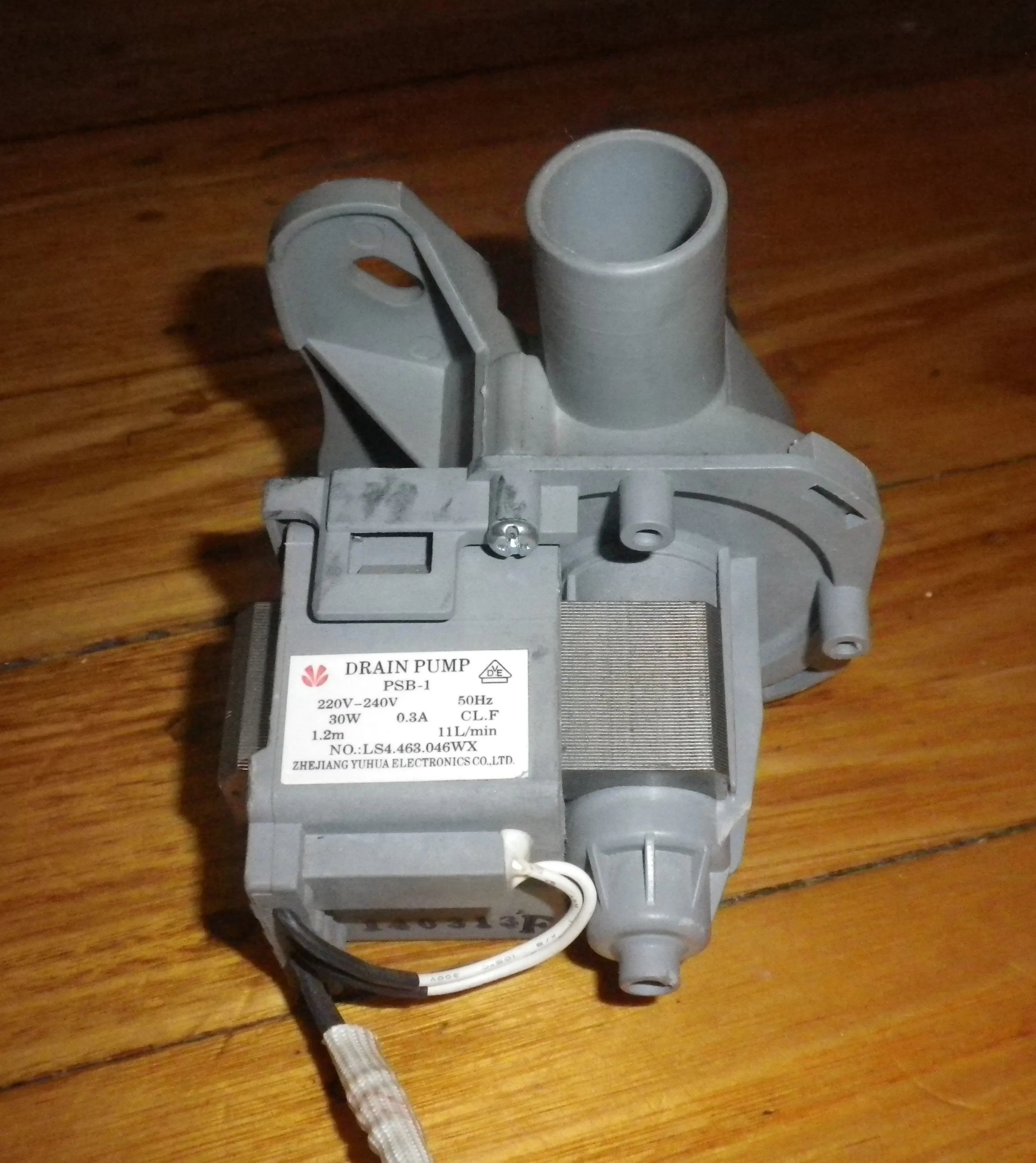 Midea MQB80-700B Complete Drain Pump - Part No. 302420850006