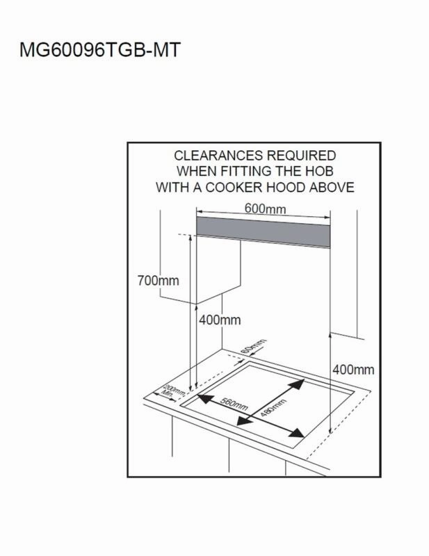 Midea Gas Hob 60cm | 4 Burners | Tempered glass | 60051590 mm