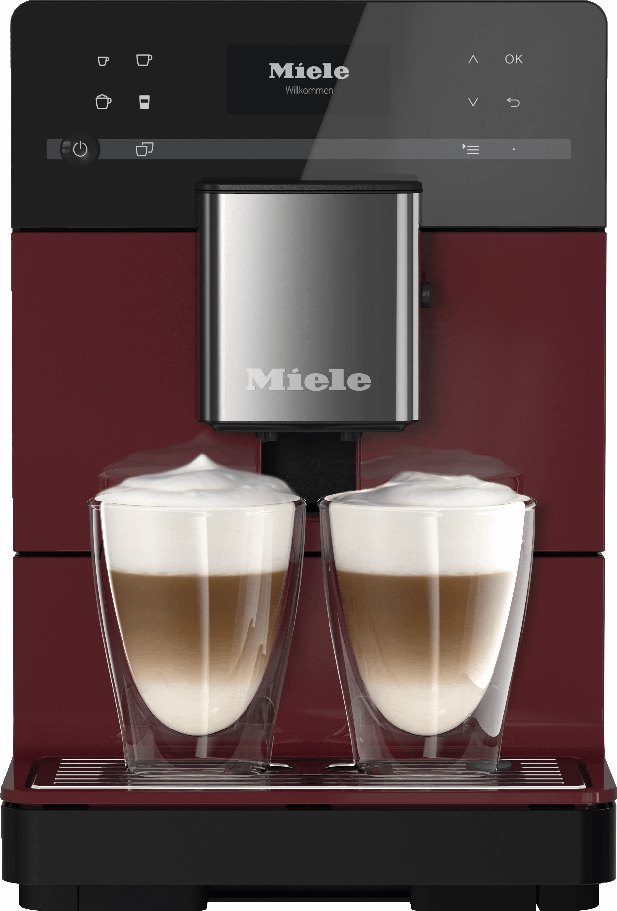 Miele CM5310 SILENCE RED  Countertop Coffee Machine With Onetouch For Two For The Ultimate In Coffee Enjoyment.